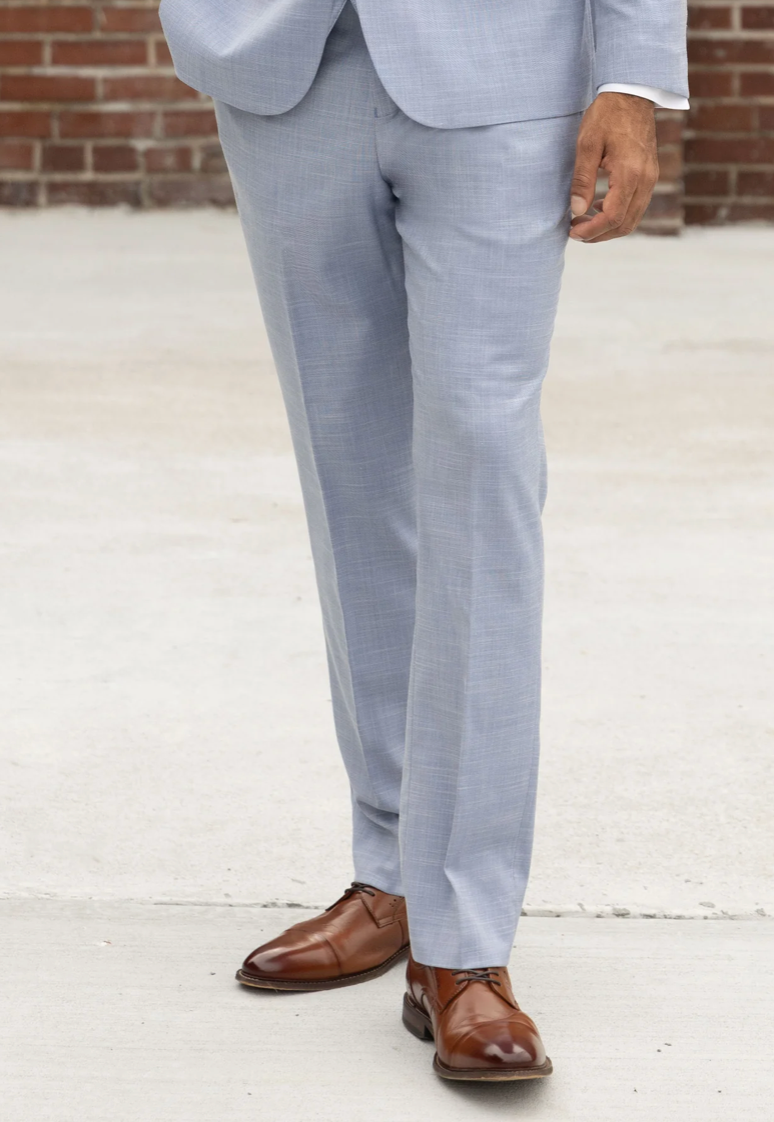 Oxford Blue Slim Fit Suit Pant
