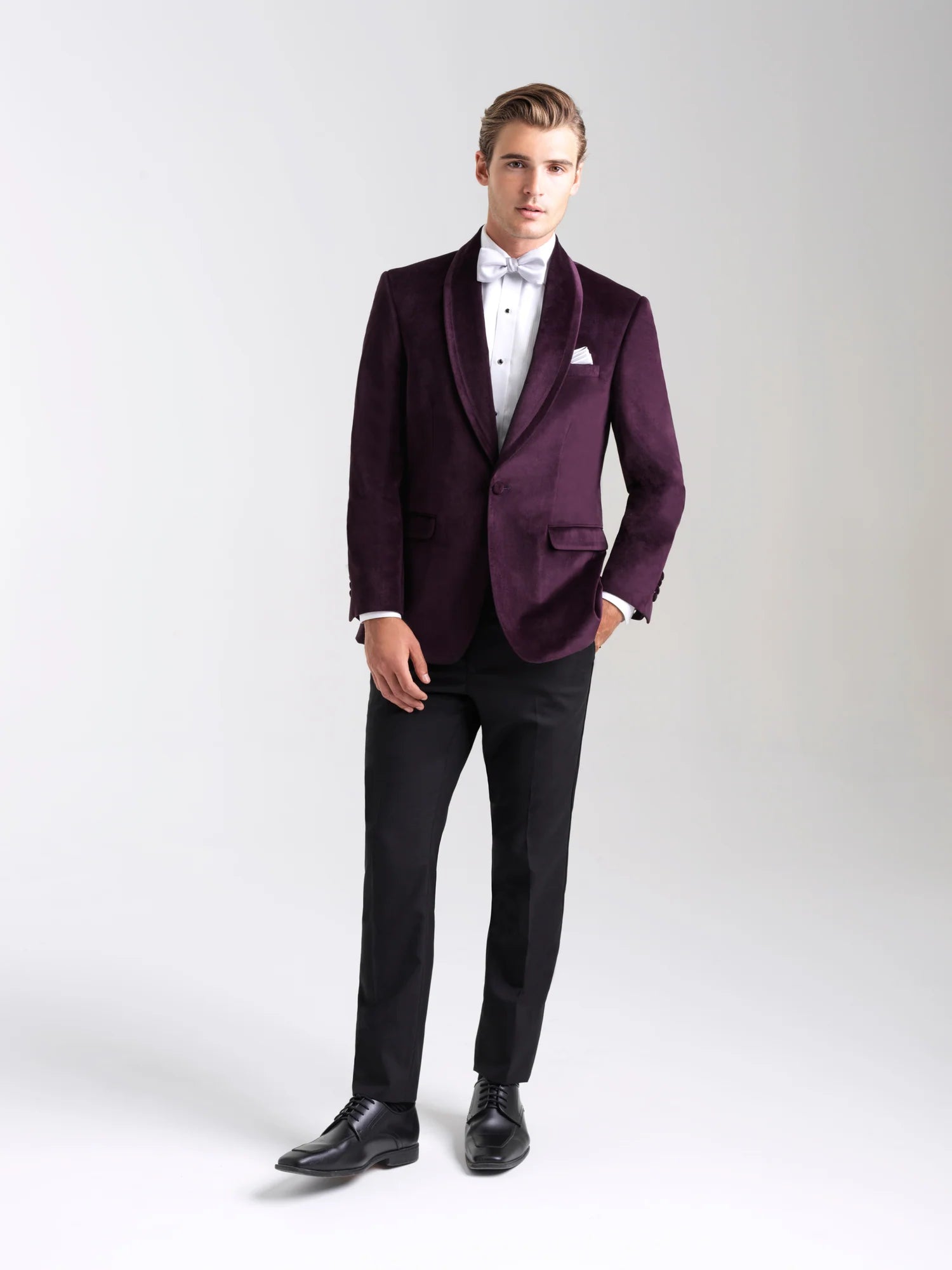 Aubergine Shawl Lapel Jacket - Slim Fit