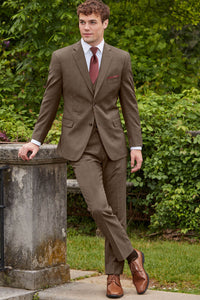 Brown Archer Slim Fit Suit Pant