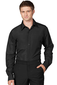 Men's Black Slim Fit Microfiber Shirt