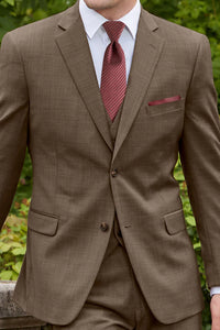 Brown Archer Slim Fit Suit Coat