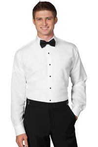 Men's White Traditional Fit Microfiber Shirt